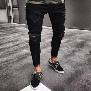 Men’s Ripped skinny jeans American Eagle styled